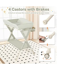 Baby Diaper Changing Table with Water Basin Wheel