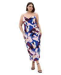City Chic Women's Mariana Fern Print Midi Dress