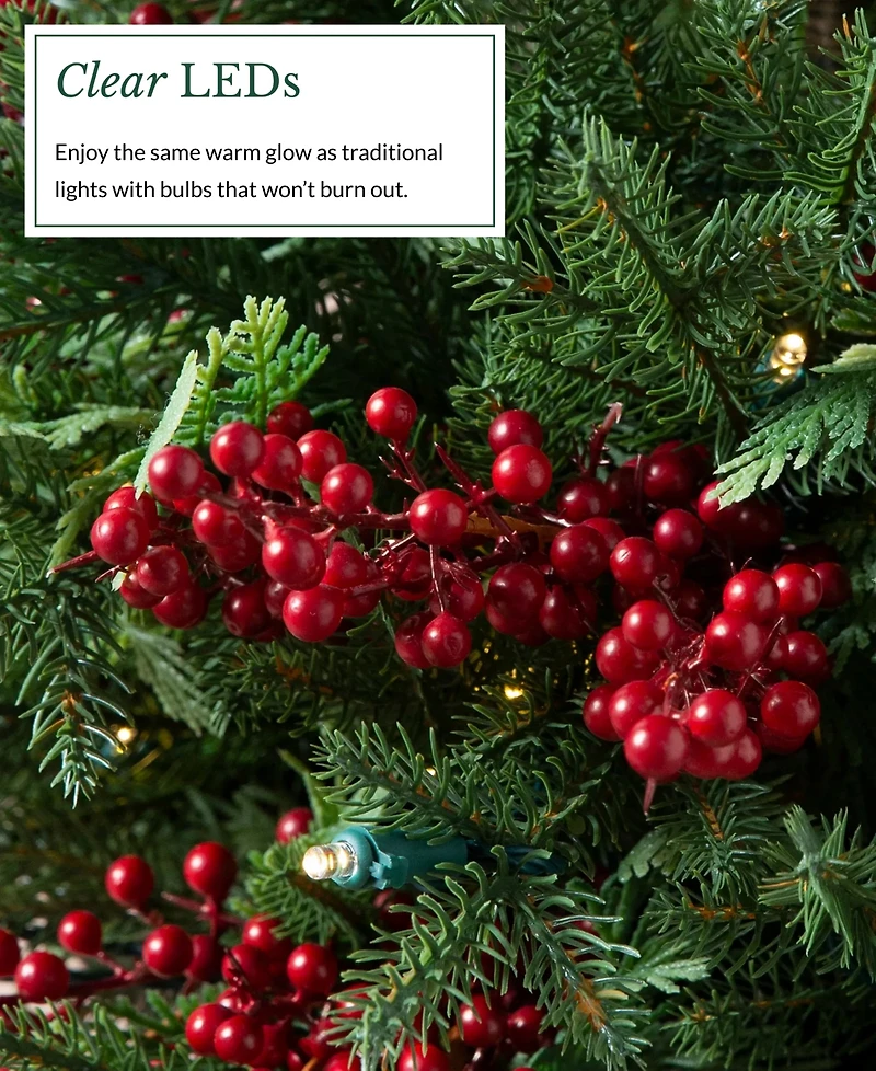 Balsam Hill 4 ft Outdoor Berry Pre-Lit Potted Tree