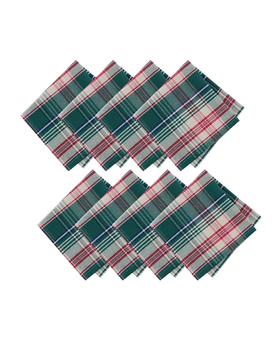 Elrene Holiday Fireside Plaid Napkins, Set of 8