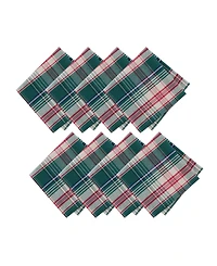 Elrene Holiday Fireside Plaid Napkins, Set of 8