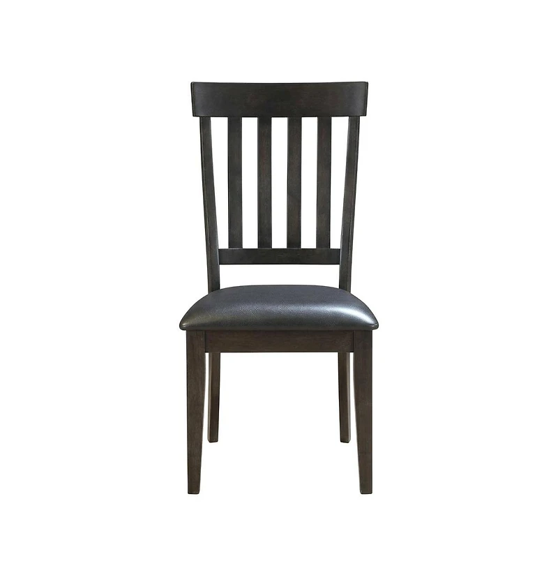 Starlight Canyon Home Finish Side Chairs with Upholstered Faux Leather Seats
