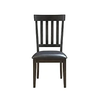 Starlight Canyon Home Finish Side Chairs with Upholstered Faux Leather Seats