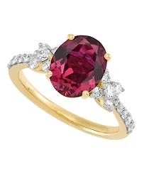 Grown With Love Lab-Grown Ruby (3-1/2 ct. t.w.) & Lab-Grown Diamond (1/2 ct. t.w.) Ring in 14k Yellow Gold