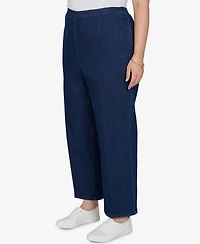 Alfred Dunner Plus Pull-On Mid-Rise Denim Pants