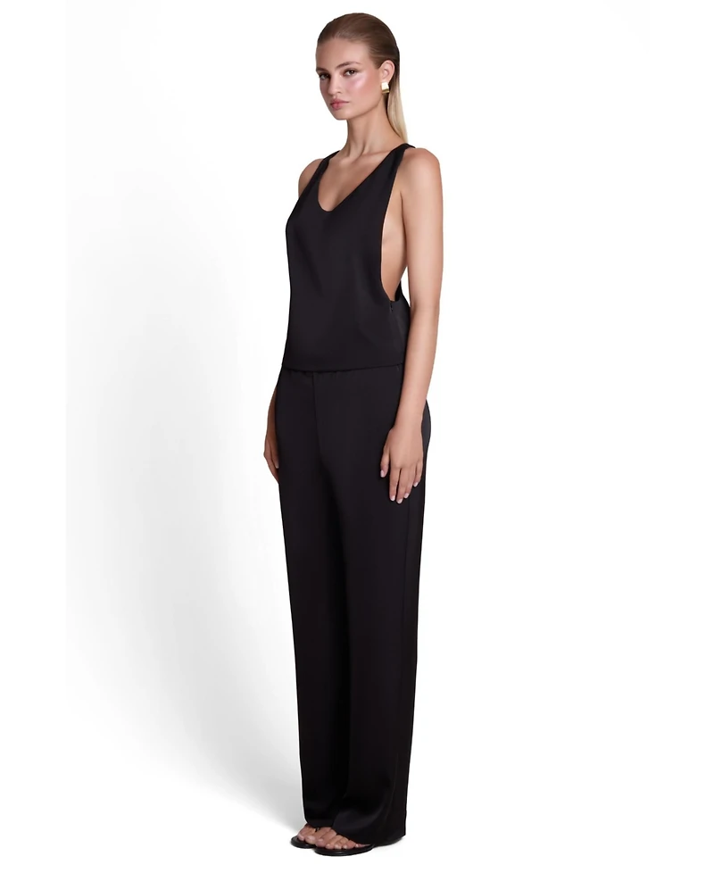 Leau Women's Soho Satin Straight Leg Pants