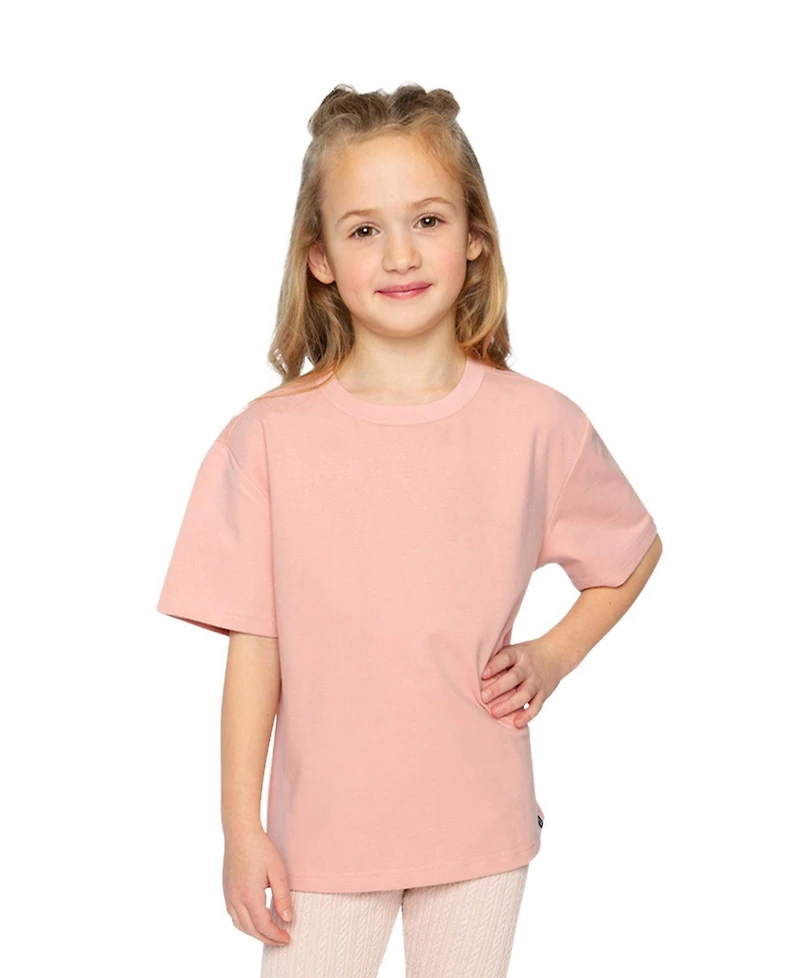 Deux par Toddler Girls (2T - 5T) Heavy Jersey Wide Short Sleeve T-Shirt