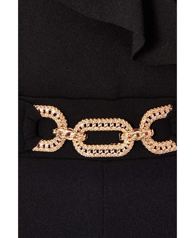Quiz Women's Buckle Frill Detail Palazzo Jumpsuit