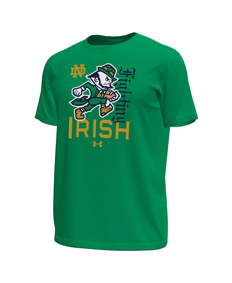 Under Armour Men's Notre Dame Fighting Irish Wear Green Tech Stretch Loose-Fit T-Shirt