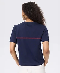Terez Women's New York Yankees Baseball-Stitch T-Shirt