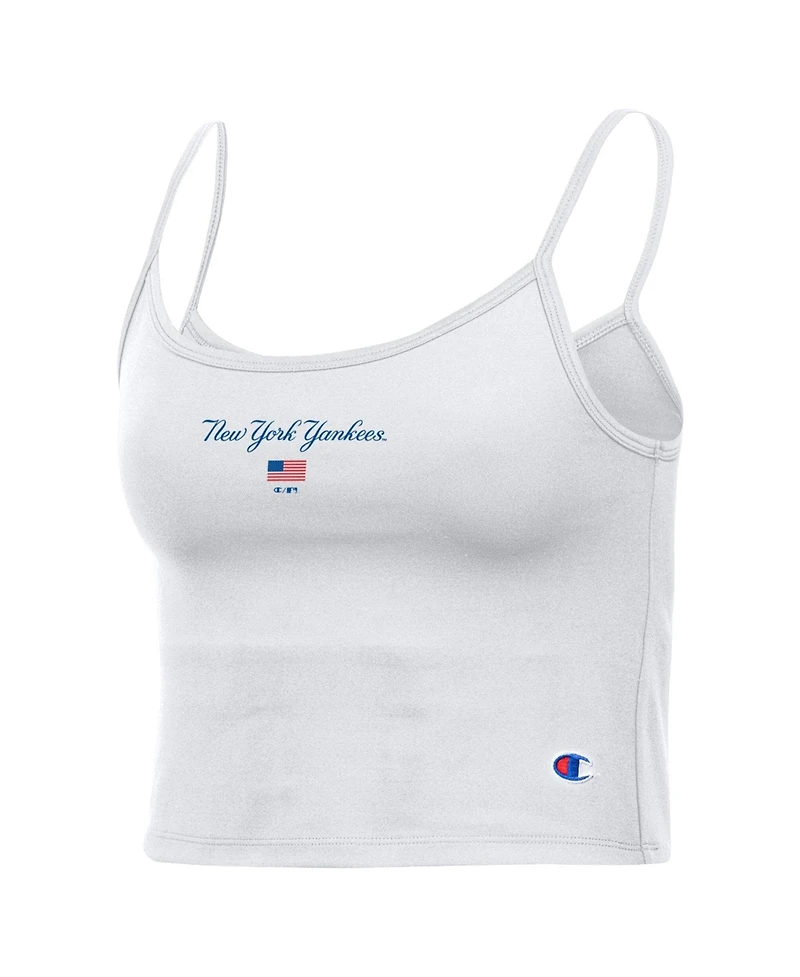 Champion Women's New York Yankees Scoop Neck Built-in Bra Tank Top