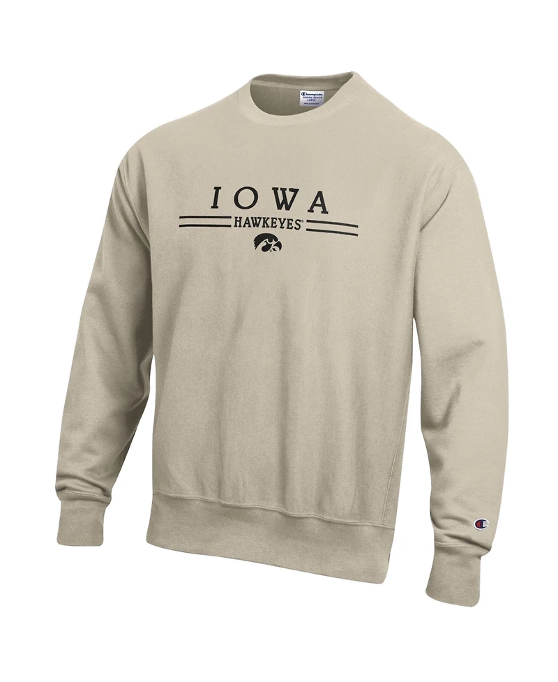 Champion Men's Iowa Hawkeyes Heavyweight Reverse Weave Crewneck Sweatshirt