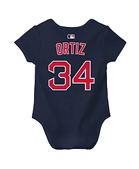 Nike Baby Boys and Girls David Ortiz Navy Boston Red Sox Name & Number Bodysuit