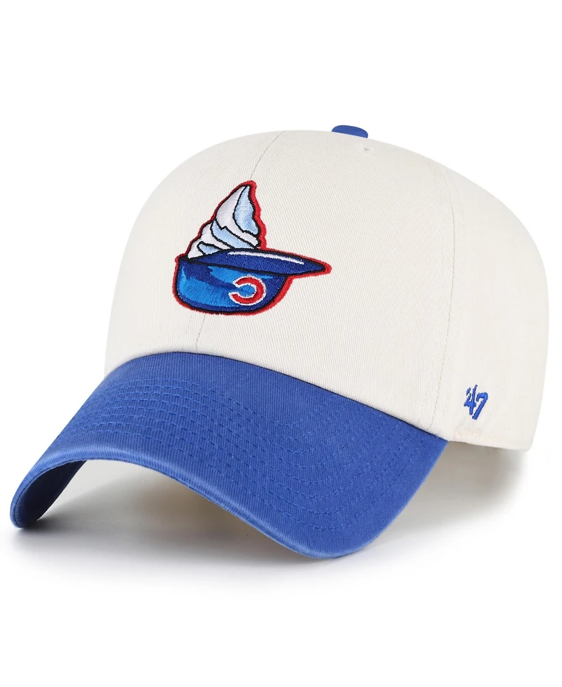 '47 Brand Men's Natural Chicago Cubs Single Swirl Ice Cream Helmet 2.0 Clean Up Adjustable Hat