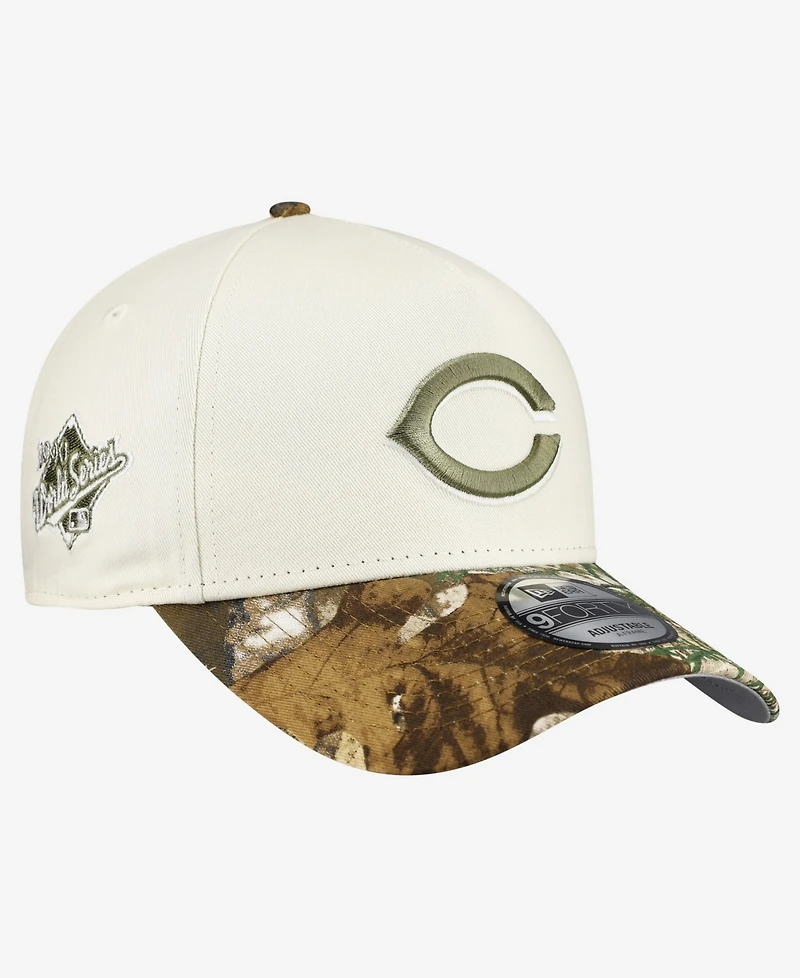 New Era Men's Khaki/Realtree Camo Cincinnati Reds 9FORTY A-Frame Adjustable Hat