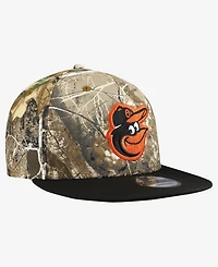 New Era Men's Camo Baltimore Orioles Realtree Orange Pop 9FIFTY Snapback Hat