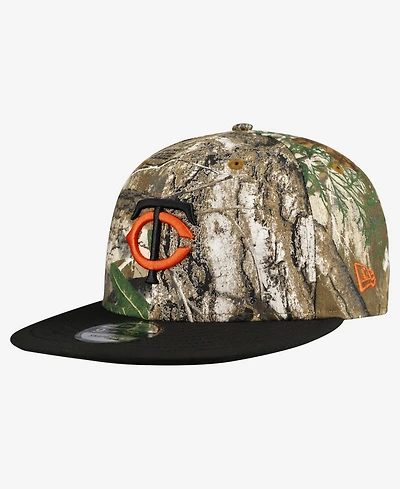 New Era Men's Camo Minnesota Twins Realtree Orange Pop 9FIFTY Snapback Hat