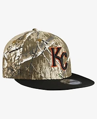New Era Men's Camo Kansas City Royals Realtree Orange Pop 9FIFTY Snapback Hat