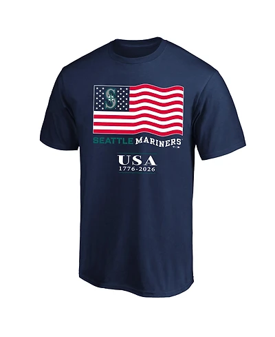 Fanatics Men's Big & Tall Seattle Mariners Commemorative Usa 1776-2026 Classic-Fit T-Shirt