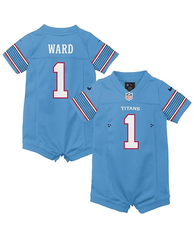 Nike Baby Boys and Girls Cameron Ward Blue Tennessee Titans Romper Game Jersey