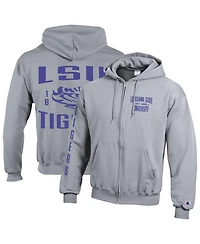 Champion Men's Lsu Tigers Varsity Powerblend Full-Zip Graphic Fleece Hoodie