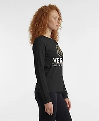 Champion Women's Vegas Golden Knights Wordmark Lockup Long-Sleeve Crewneck T-Shirt