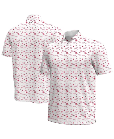 Under Armour Men's White Maryland Terrapins Gameday Armourfuse Polo Shirt