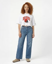 Champion Women's Cleveland Browns Oversized Cropped T-Shirt