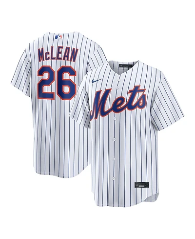 Nike Men's New York Mets Nolan McLean Home Replica Loose Fit V-Neck Jersey