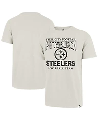 '47 Brand Men's Natural Pittsburgh Steelers Head On Scrum Slub T-Shirt