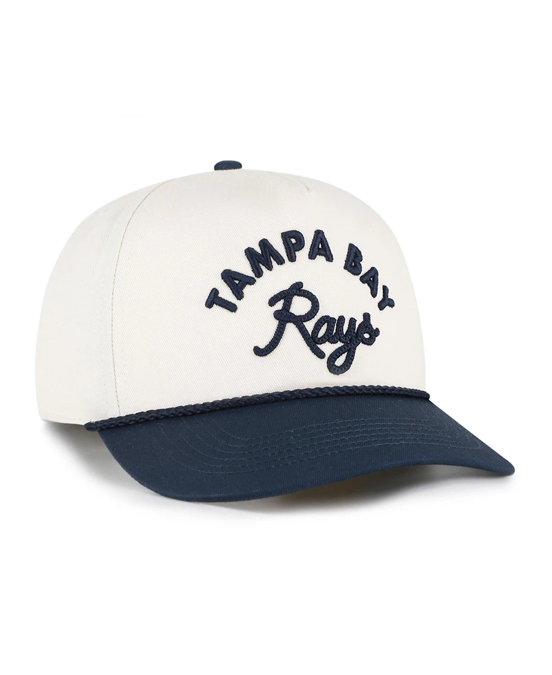 '47 Brand Men's Natural/Navy Tampa Bay Rays Rope Script Hitch Adjustable Hat