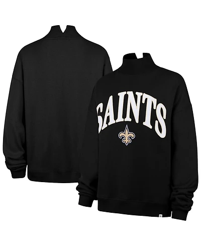 '47 Brand Women's New Orleans Saints Oversized Vantage Mock-Neck Sweatshirt