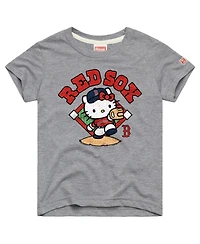 Homage Toddler Gray Boston Red Sox Hello Kitty x Mlb Tri-Blend T-Shirt
