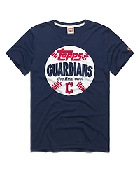 Homage Men's Cleveland Guardians Mlb x Topps Baseball The Real One Tri-Blend Classic-Fit T-Shirt