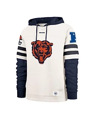 '47 Brand Men's Cream Chicago Bears Split Zone Cornerback Duo Lacer Hoodie