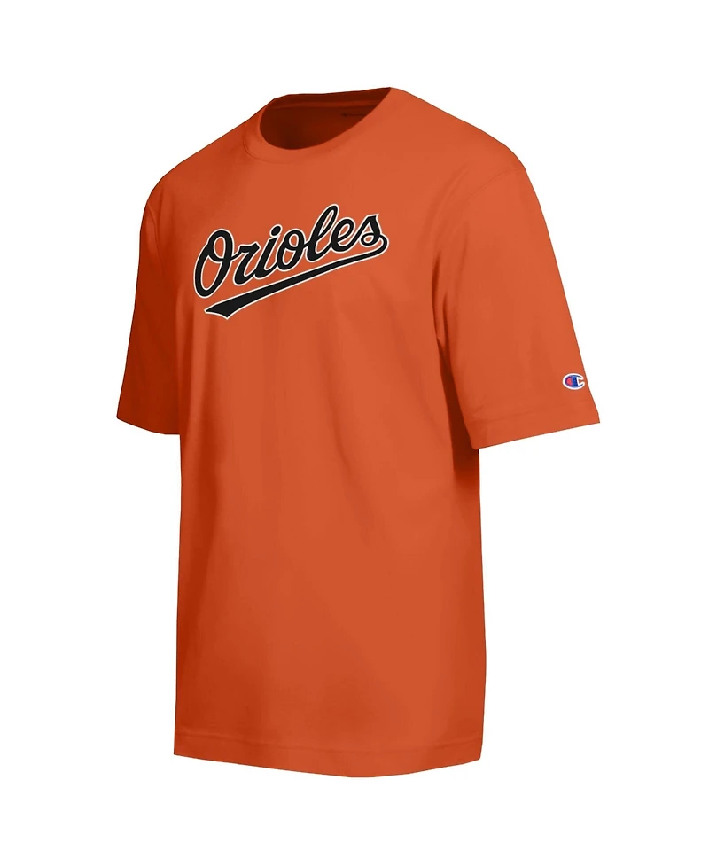 Champion Men's Orange Baltimore Orioles All Star Chenille Wordmark T-Shirt