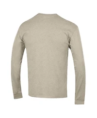 Champion Men's Heather Oatmeal Tennessee Titans White Ink Jersey Long Sleeve T-Shirt