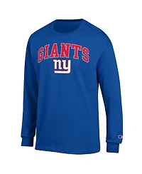 Champion Men's New York Giants Arch Over Logo Long-Sleeve T-Shirt