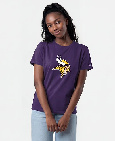 Champion Women's Minnesota Vikings Crewneck Short-Sleeve Cotton-Blend T-Shirt