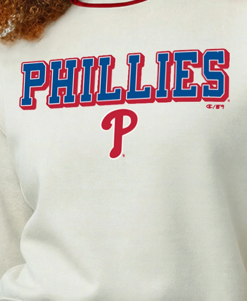 Champion Women's Cream Philadelphia Phillies Reverse Weave Sweatshirt