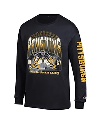 Champion Men's Pittsburgh Penguins Long Sleeve Jersey T-Shirt