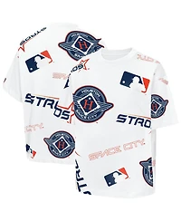 Outerstuff Big Boys and Girls White Houston Astros Circus Catch T-Shirt