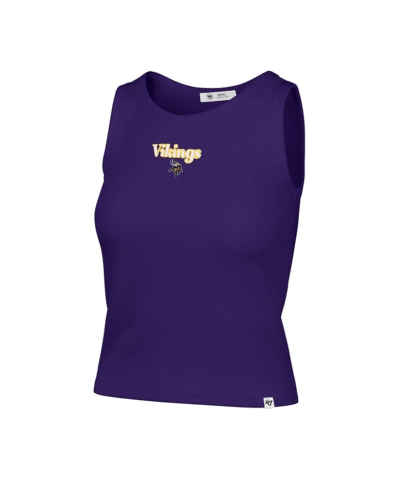 '47 Brand Women's Minnesota Vikings Cropped-Ribbed Cotton-Blend Tank Top