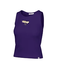 '47 Brand Women's Minnesota Vikings Cropped-Ribbed Cotton-Blend Tank Top