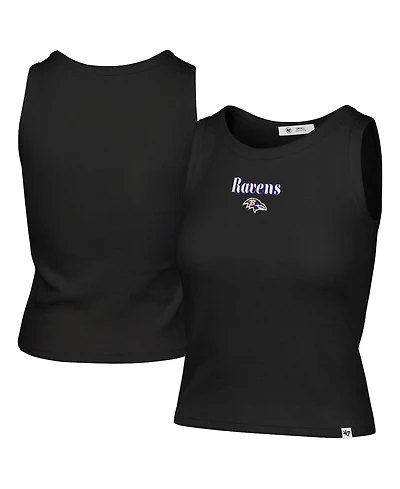 '47 Brand Women's Baltimore Ravens Cropped-Ribbed Cotton-Blend Tank Top