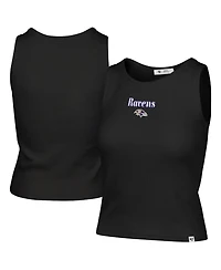 '47 Brand Women's Baltimore Ravens Cropped-Ribbed Cotton-Blend Tank Top
