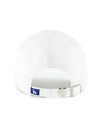 '47 Brand Women's White Los Angeles Dodgers Trendy Script Clean Up Adjustable Hat