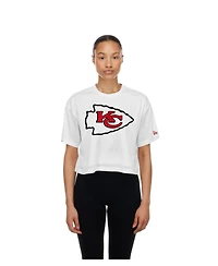New Era Women's Kansas City Chiefs Cropped Boxy Mesh T-Shirt