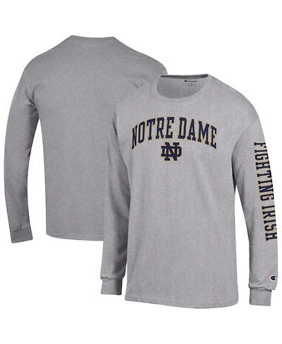 Champion Men's Notre Dame Fighting Irish Arch Over Logo 2-Hit Long Sleeve T-Shirt