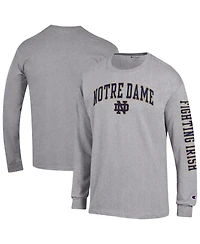 Champion Men's Notre Dame Fighting Irish Arch Over Logo 2-Hit Long Sleeve T-Shirt